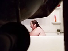 Fat Wisconsin Wife Washing Her Fat Body