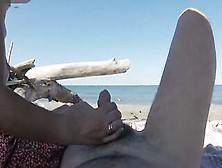Risky Hand Job On The Canary Beach Almost Caught - Misscreamy
