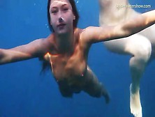 See Lean Naked Bodies Underwater In Ocean