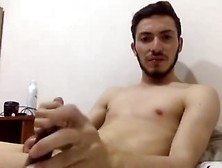 Fit Columbian Twink Nipple Play & Cums On Webcam