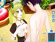 Experience A Steamy Encounter With Busty Yugioh! Parlor Dragonmaid In This Koikatsu! Hentai Game - A Sensual 3Dcg Anime Feast.