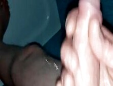 Stroking And Measuring Hot Wet And Soapy Little Hard Cock In The Shower
