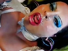 Fugly Sissy Shemales Wank Their Peckers And Perform Self Facials