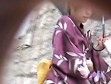 Hot Girl In Traditional Japanese Clothing Got Boob Sharked