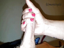 Closeup Sexy Handjob From Real Amateur Munichgold With Slow Motion