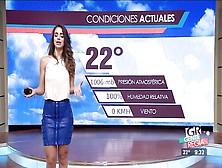 Ana Cecy González Culona En Minifalda Azul Brillante Hd