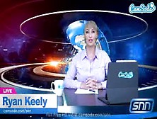 Camsoda - Ryan Keely - Big Titty Newscaster Toying Herself