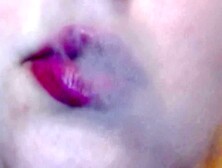 Purple Lipstick Smoking With Dark Latex Gloves ( Fan Movie ) Special Thanks!