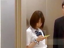 Japanese Girl Stuck In Elevator