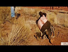 Big Ass Milf Gets Asshole Whipped And Drinks Piss In The Dirt Before Gettin