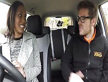 Fake Driving School Gorgeous African Cunt With Mouth Seduced By Instructor