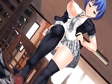 Anime – Hentai Schoolgirl Feet Fucks Monster Jizzing Cock