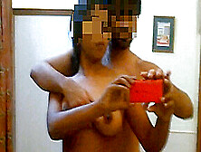 Training My Nude 18 Teen Wife Priya To Hold Camera,  While Pressing Her Soft Boobs Slowmo E21