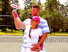 Sexy Babe Kathy Rose Enjoys Getting Fucked On The Tennis Court