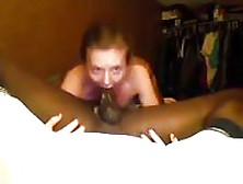 White Girl Takes Monstrous Cock Into Her Mouth