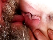 Lucky Graybeard Wins A Chance To Eat The Juicy Pussy Of