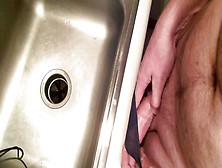 Teen Masterbates In The Sink While Wearing Girlfriends Thong