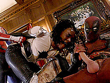 Deadpool And Spiderman Team Up To Spit Roast Ebony Ana Foxxx