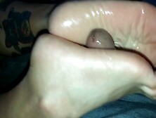 Bored Gf Strokes My Cock Till I Cum With Her Feet