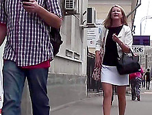 Slovak Voyeur Looked Under Her Skirt