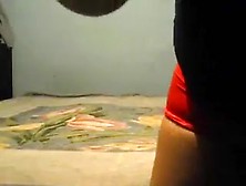 Thich Fat Butt Of A Dark Skin Brunette Milf Appears On Webcam