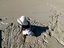 Safari Girl Sinking In Quicksand