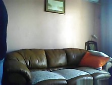 Dark Haired Girl Makes A Sextape With Her Bf On The Sofa