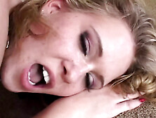 A Beautiful Blonde Lady Sasha Knox Got Her Mouth Filled With Guys Cum