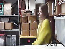 Huge Titty Teen Thief Blows Guards Cock