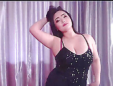 Natural Big Tits Brunette Asian Amateur Bbw In Tight Black Dress Dancing On Webcam