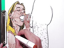 Amateur Painter Draws Sexsual Picture,  Bj Bimbos