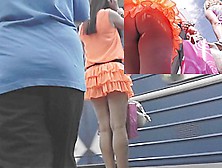 Peeking Up Hawt Coral Mini Petticoat