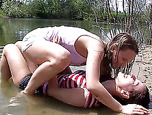 Stroll By The Lake Made Slutty Lesbians Hornier Than Ever