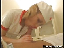 Rampant Nurse Throat Fucks This Hard Cock