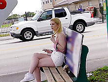 Pale Blonde Girl Layla Belle Enjoys Having Sex With A Stranger