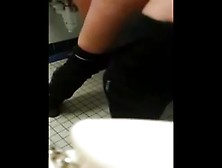 Public Bathroom Fuck Cums In Mouth