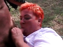 Redhead Granny Sucks