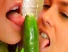 Teen Veronika Fucks A Cucumber.