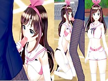 Erotic 3Dcg Anime Video Of Kizuna Ai,  The Busty Vtuber,  Engaging In Passionate Lovemaking And Giving A Seductive Blowjob In Koik