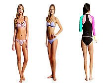 Split Screen Bathing Suit Modeling