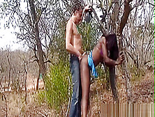 Abused African Slave Gets Roughly Banged Outdoors