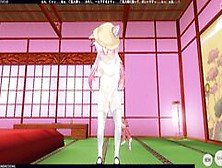 3D Hentai Kisaragi Masturbates And Cums In The Room (Azur Zane)