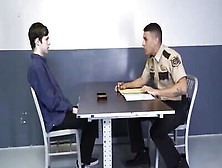 Twink Blows Kinky Police Officer And Gets Fucked During Interrogation