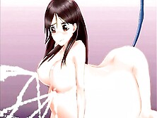 Kinky Anime Brunette Participates In Extreme Belly Inflation
