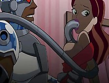 Cyborg Double Penetrates Starfire