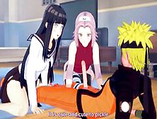 Naruto Fuck Hinata And Sakura Tight Pussy Threesome Creampied