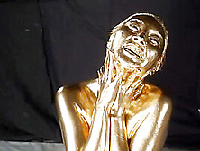 Gold And Silver Paint Girl