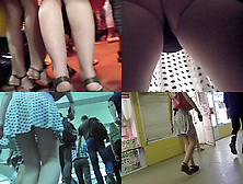 A-Line Skirt And G-String On Gal In Upskirt Vid