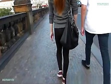 Girl In Transparent Leggings