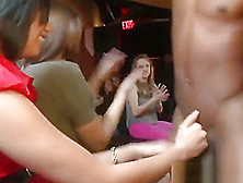 Wild Party Babes Jerking Stripper At Party